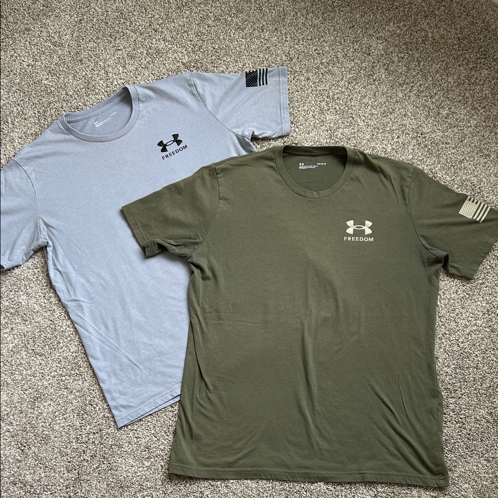 Set of 2 Under Armour Freedom Short-Sleeve Tees, Youth Large